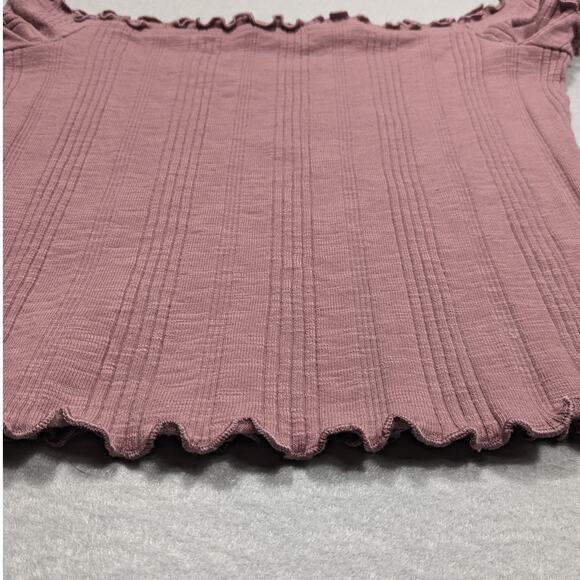 Aeropostale Baby Tee Woman's Medium Purple Ribbed Clean Girl y2k - Picture 4 of 7